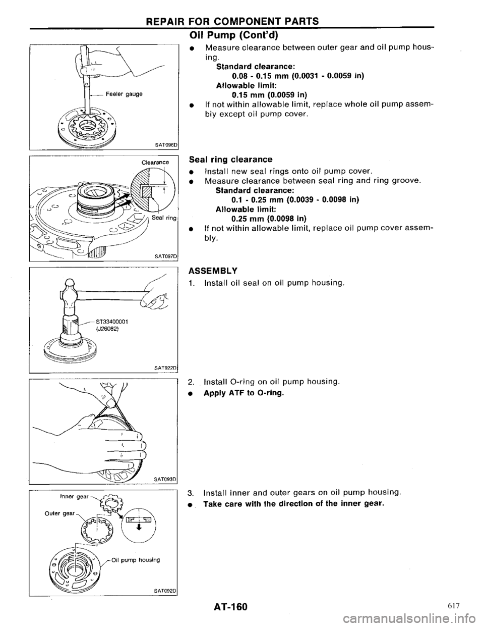 NISSAN PRIMERA 1996  Service Repair Manual 617 