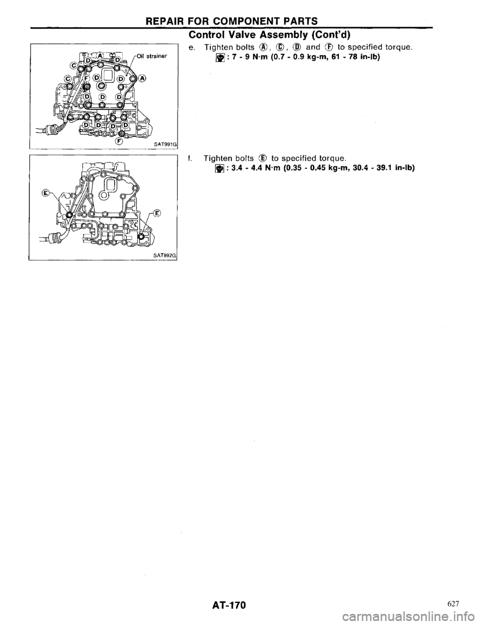 NISSAN PRIMERA 1996 Service Repair Manual 627 NISSAN PRIMERA 1996 Service Repair Manual 627