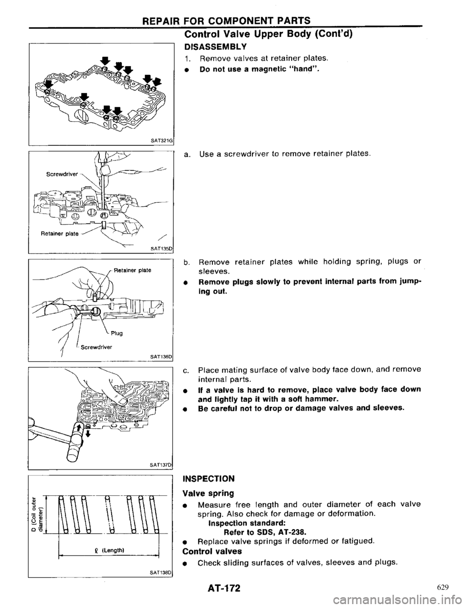 NISSAN PRIMERA 1996 Service Repair Manual 629 NISSAN PRIMERA 1996 Service Repair Manual 629