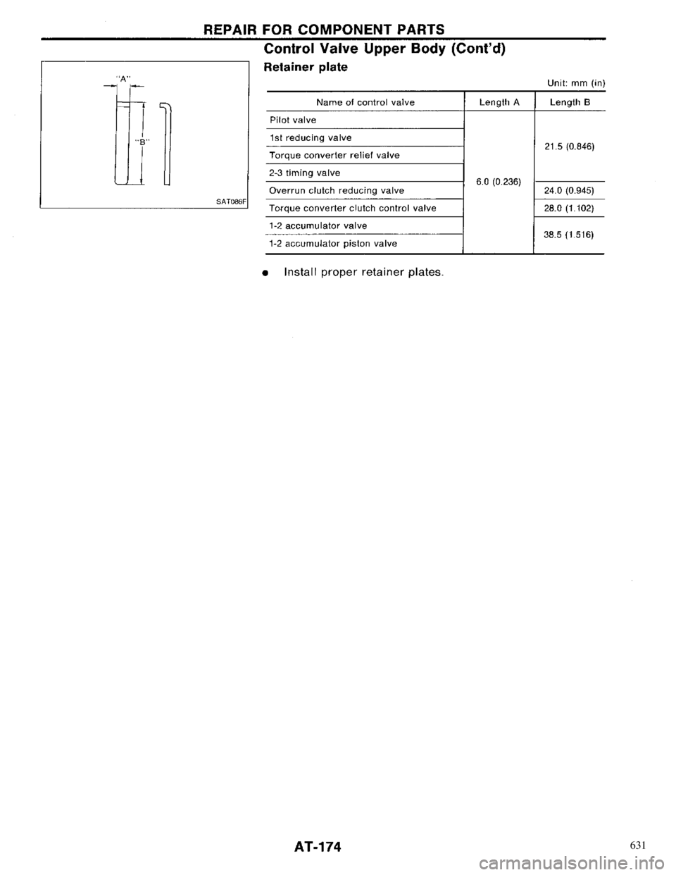 NISSAN PRIMERA 1996 Service Repair Manual 631 NISSAN PRIMERA 1996 Service Repair Manual 631