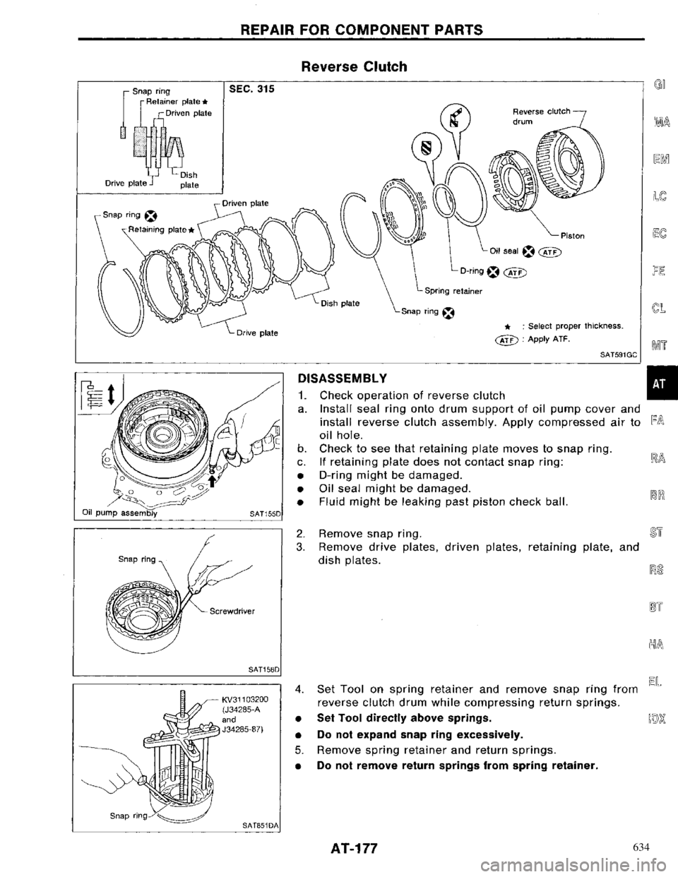 NISSAN PRIMERA 1996  Service Repair Manual 634 