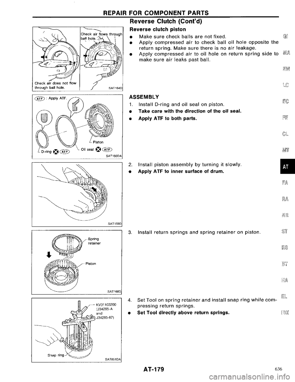 NISSAN PRIMERA 1996  Service Repair Manual 636 