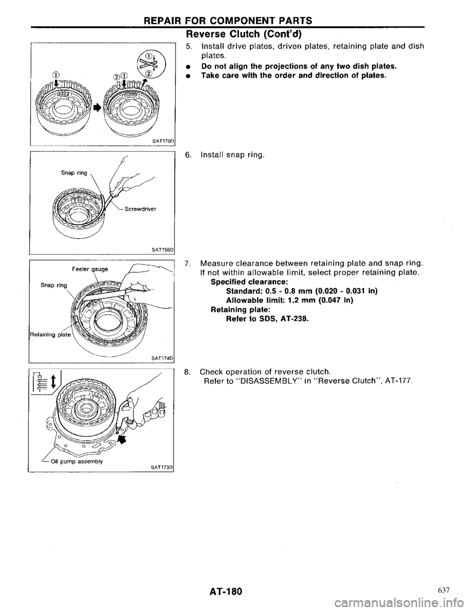 NISSAN PRIMERA 1996  Service Repair Manual 637 