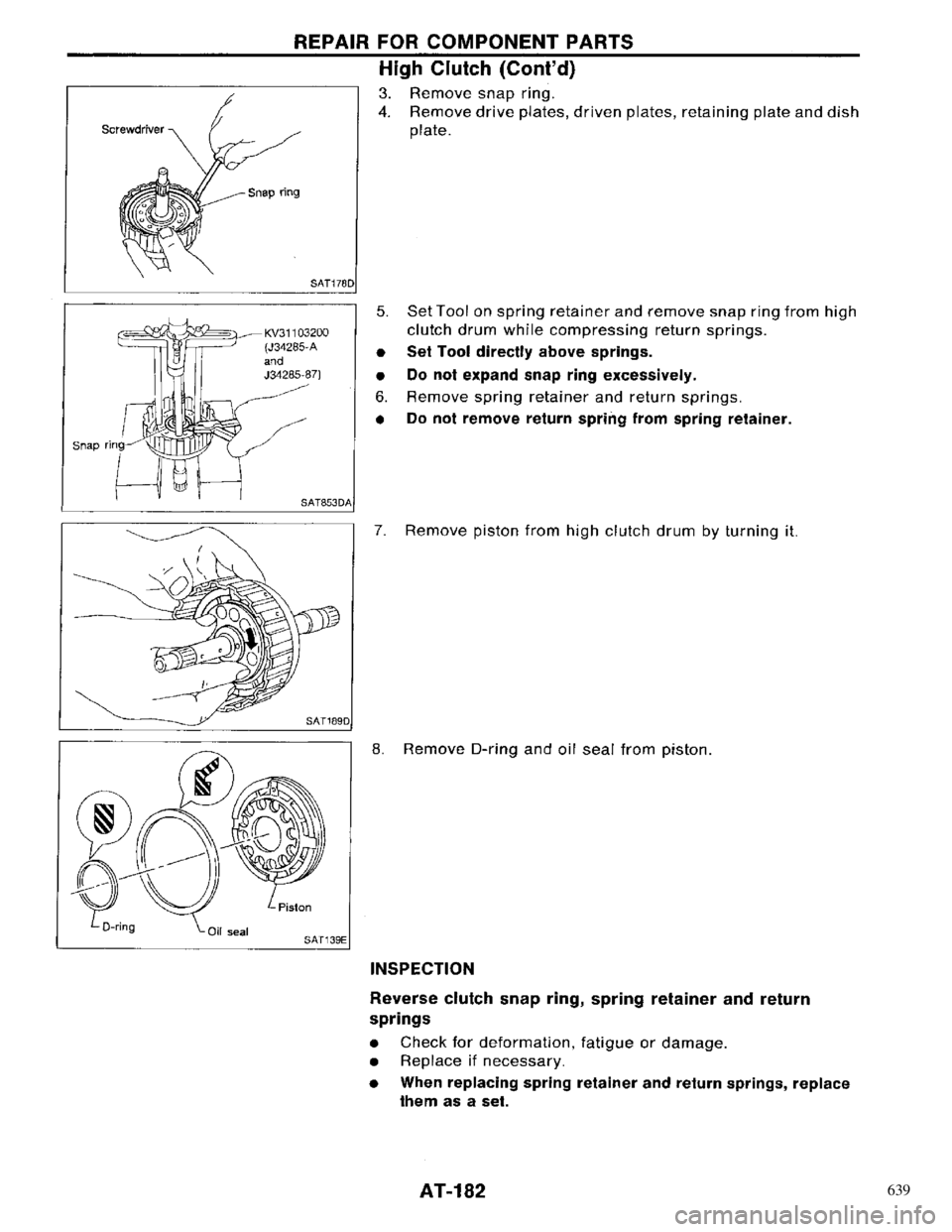 NISSAN PRIMERA 1996  Service Repair Manual 639 