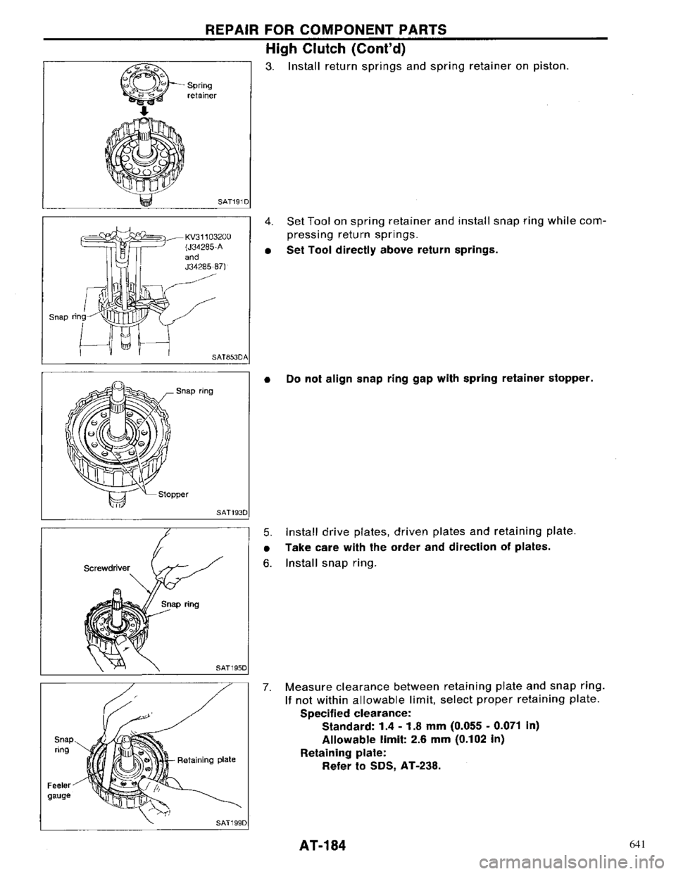 NISSAN PRIMERA 1996  Service Repair Manual 641 