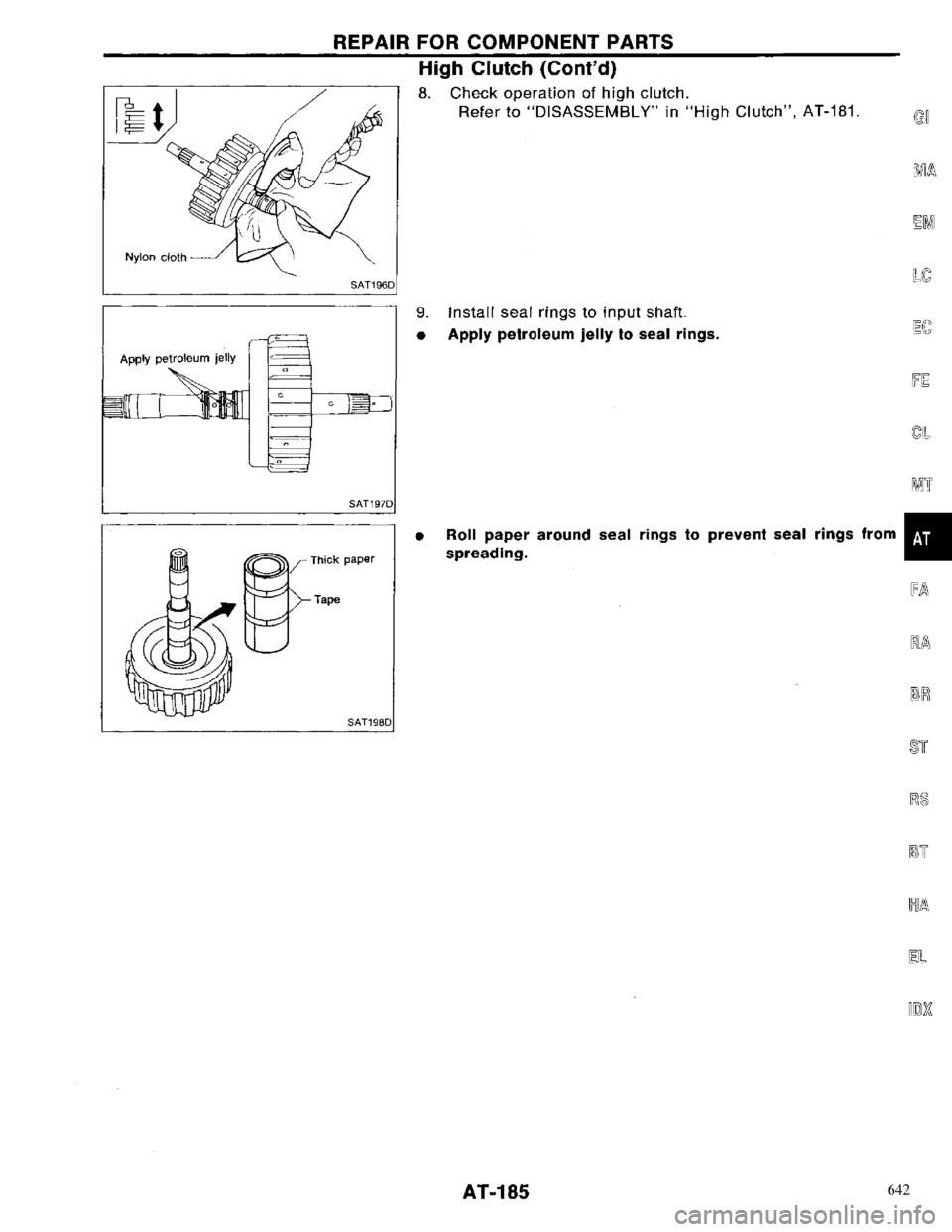 NISSAN PRIMERA 1996  Service Repair Manual 642 