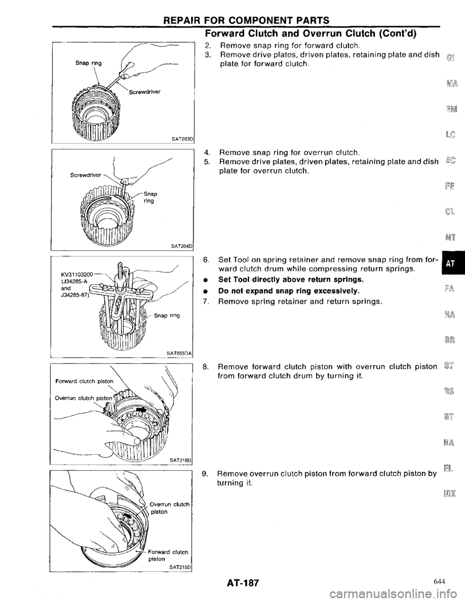 NISSAN PRIMERA 1996 Service Repair Manual 644 NISSAN PRIMERA 1996 Service Repair Manual 644