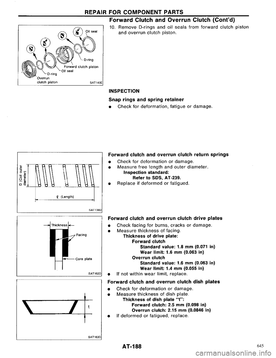 NISSAN PRIMERA 1996 Service Repair Manual 645 NISSAN PRIMERA 1996 Service Repair Manual 645