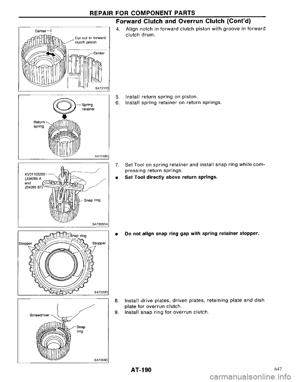NISSAN PRIMERA 1996 Service Repair Manual 647 NISSAN PRIMERA 1996 Service Repair Manual 647