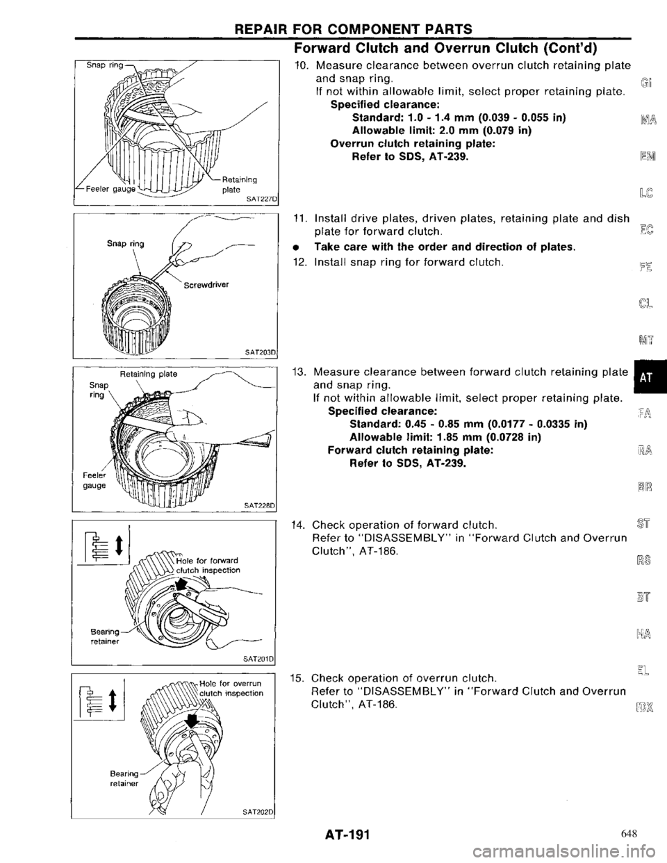 NISSAN PRIMERA 1996 Service Repair Manual 648 NISSAN PRIMERA 1996 Service Repair Manual 648