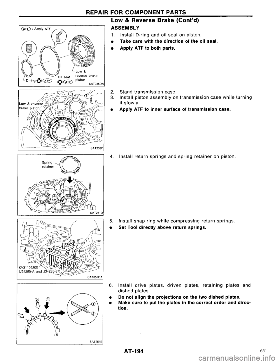 NISSAN PRIMERA 1996 Service Repair Manual 651 NISSAN PRIMERA 1996 Service Repair Manual 651