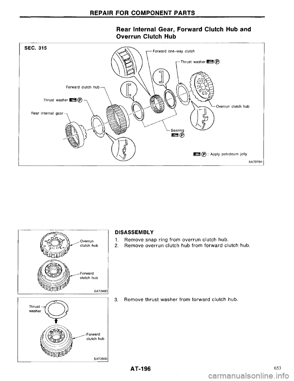 NISSAN PRIMERA 1996 Service Repair Manual 653 NISSAN PRIMERA 1996 Service Repair Manual 653