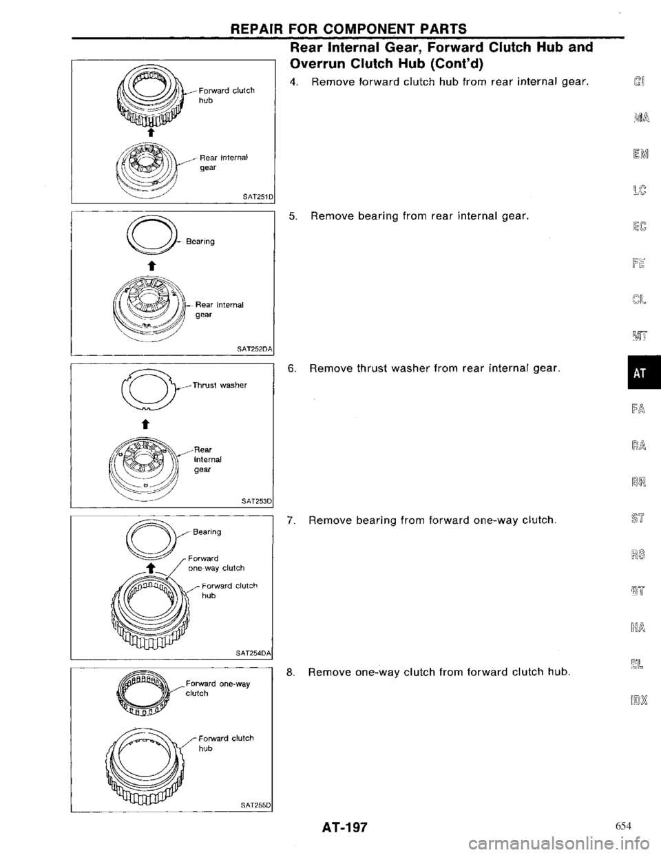 NISSAN PRIMERA 1996 Service Repair Manual 654 NISSAN PRIMERA 1996 Service Repair Manual 654