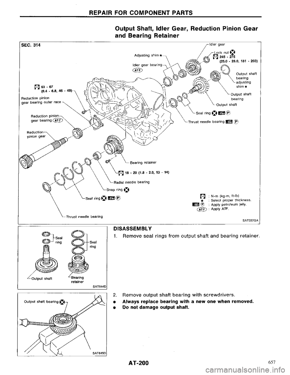 NISSAN PRIMERA 1996 Service Repair Manual 657 NISSAN PRIMERA 1996 Service Repair Manual 657