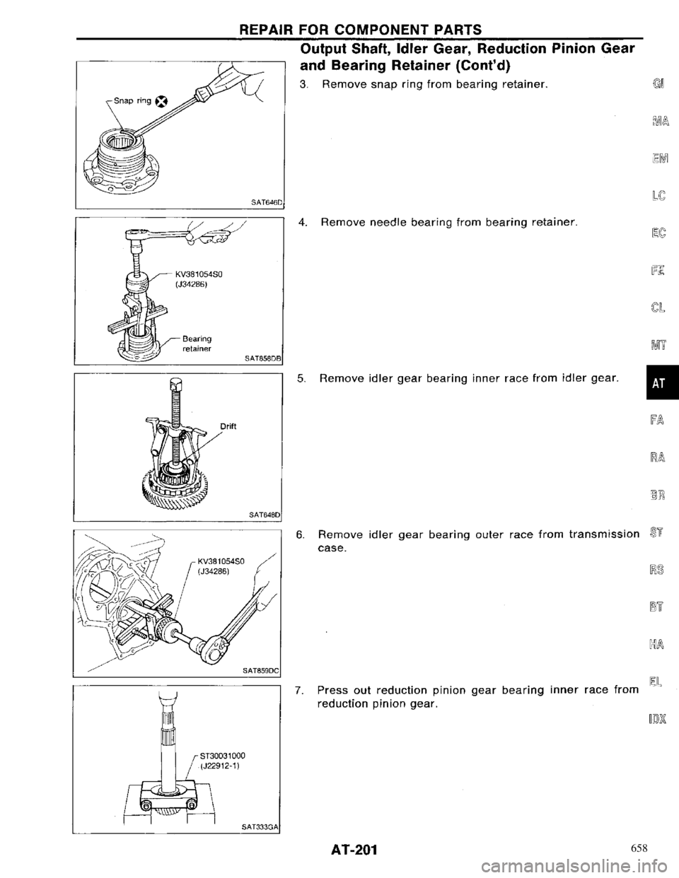 NISSAN PRIMERA 1996 Service Repair Manual 658 NISSAN PRIMERA 1996 Service Repair Manual 658