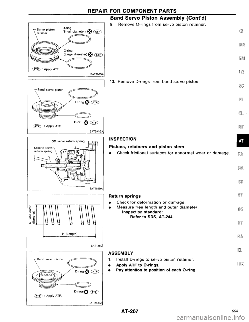 NISSAN PRIMERA 1996 Service Repair Manual 664 NISSAN PRIMERA 1996 Service Repair Manual 664