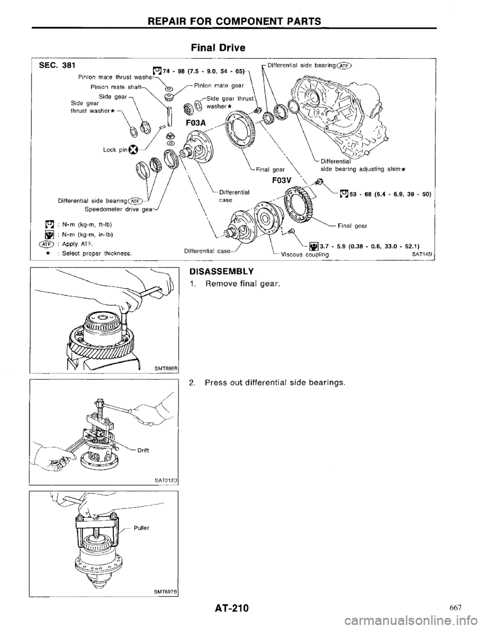NISSAN PRIMERA 1996 Service Repair Manual 667 NISSAN PRIMERA 1996 Service Repair Manual 667