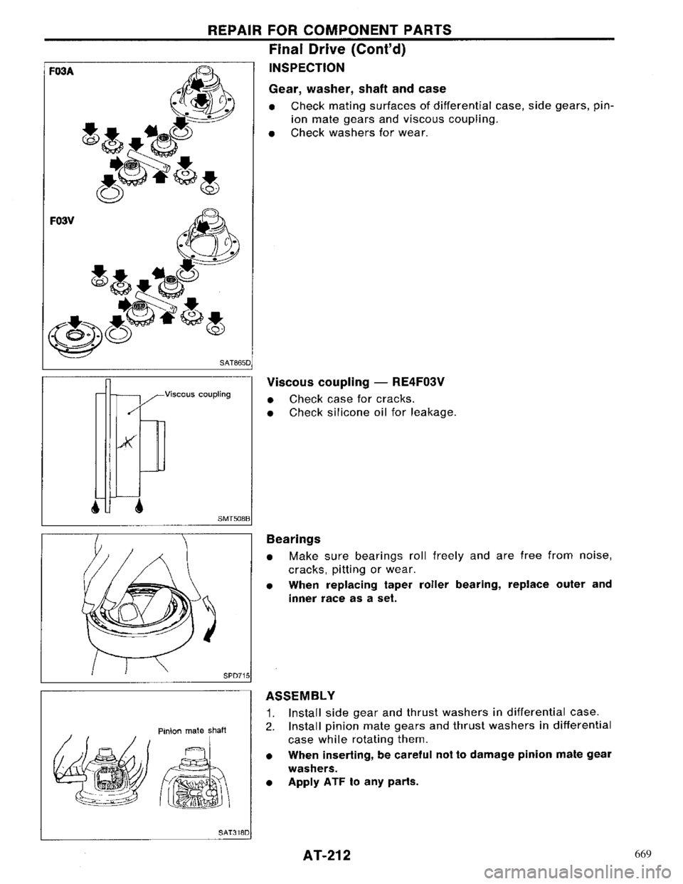 NISSAN PRIMERA 1996 Service Repair Manual 669 NISSAN PRIMERA 1996 Service Repair Manual 669