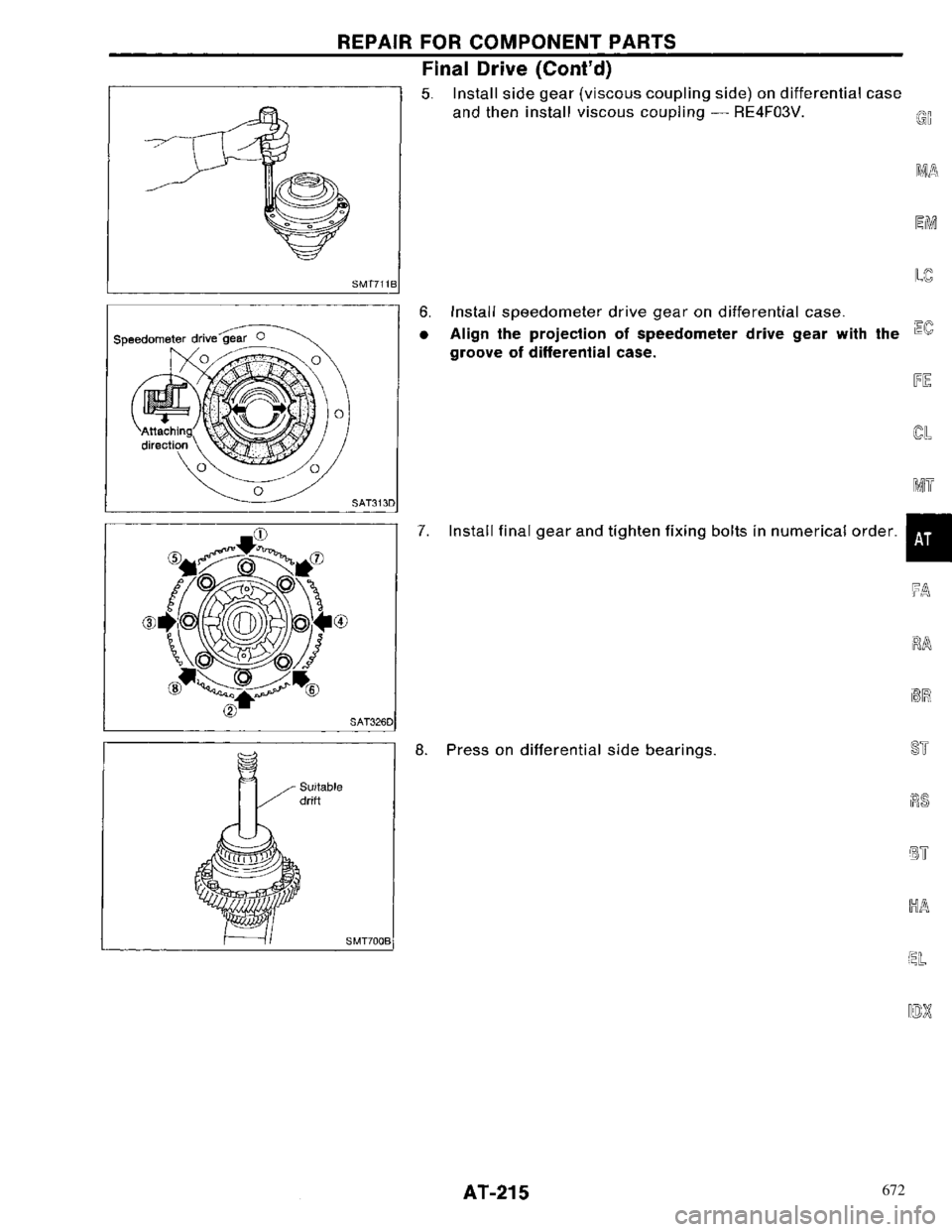 NISSAN PRIMERA 1996 Service Repair Manual 672 NISSAN PRIMERA 1996 Service Repair Manual 672