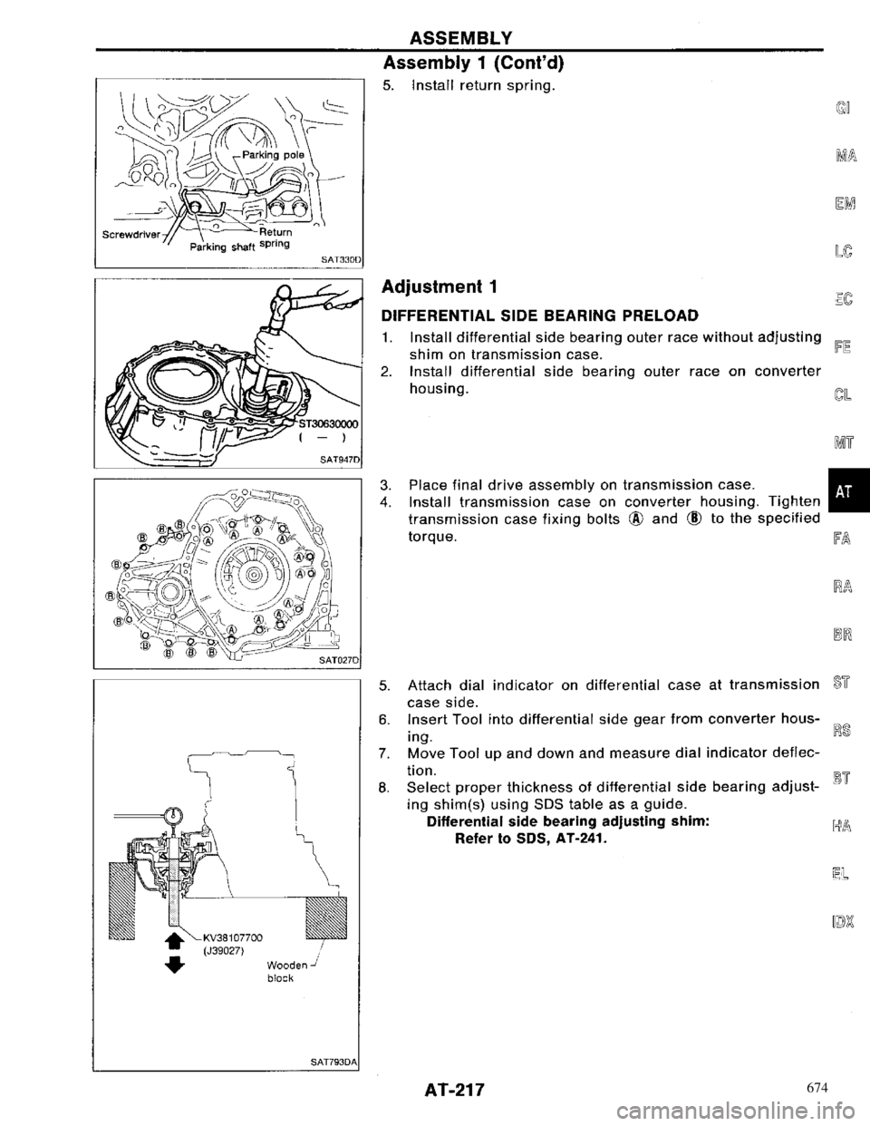 NISSAN PRIMERA 1996 Service Repair Manual 674 NISSAN PRIMERA 1996 Service Repair Manual 674