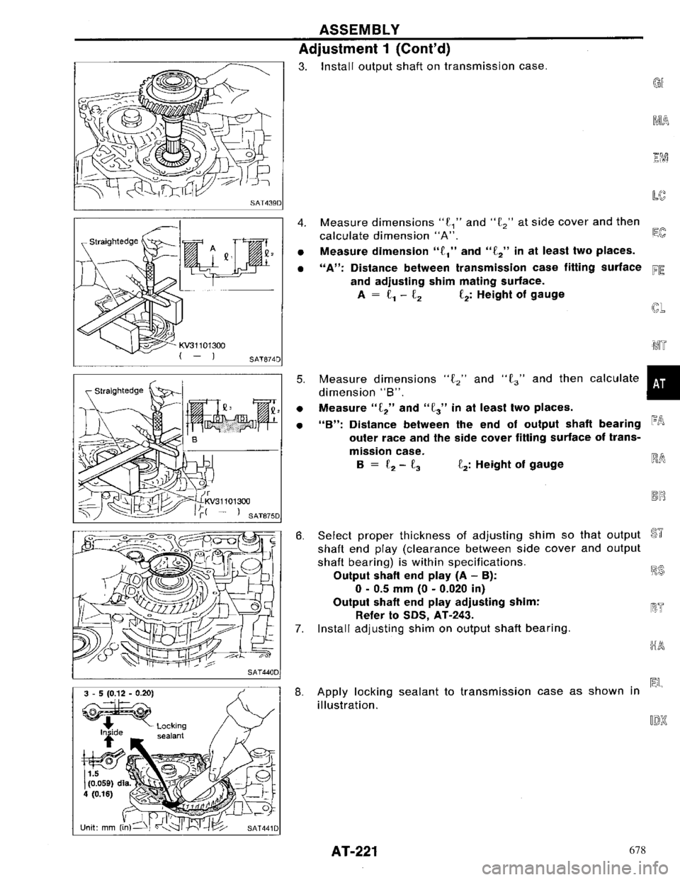 NISSAN PRIMERA 1996 Service Repair Manual 678 NISSAN PRIMERA 1996 Service Repair Manual 678
