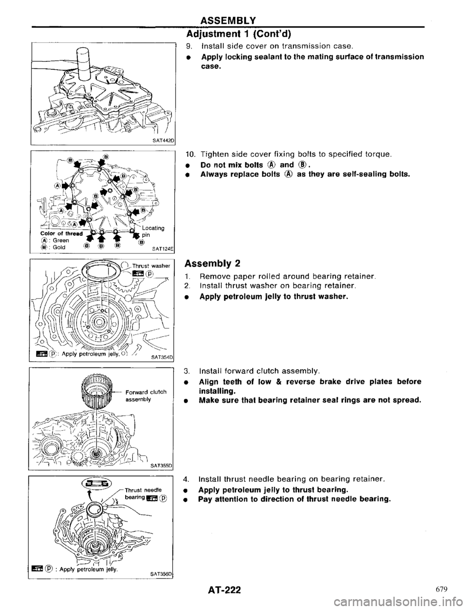 NISSAN PRIMERA 1996 Service Repair Manual 679 NISSAN PRIMERA 1996 Service Repair Manual 679