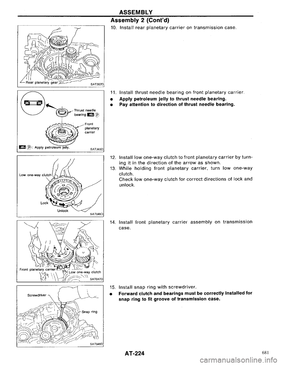 NISSAN PRIMERA 1996 Service Repair Manual 681 NISSAN PRIMERA 1996 Service Repair Manual 681