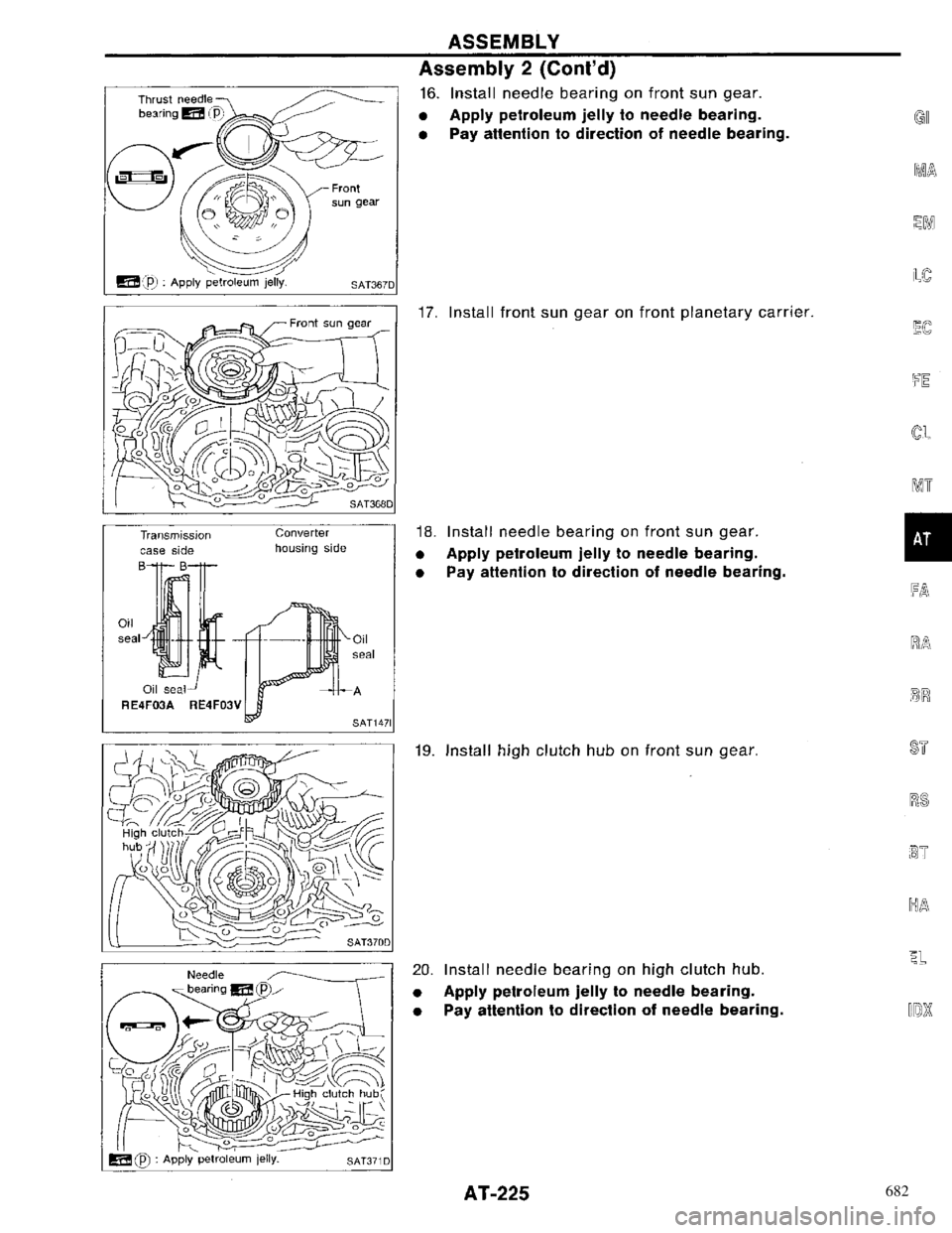 NISSAN PRIMERA 1996 Service Repair Manual 682 NISSAN PRIMERA 1996 Service Repair Manual 682
