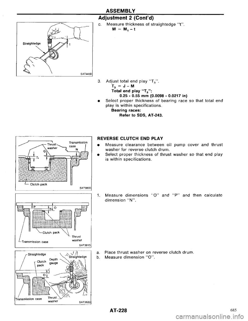 NISSAN PRIMERA 1996 Service Repair Manual 685 NISSAN PRIMERA 1996 Service Repair Manual 685
