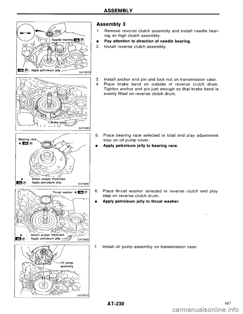 NISSAN PRIMERA 1996 Service Repair Manual 687 NISSAN PRIMERA 1996 Service Repair Manual 687