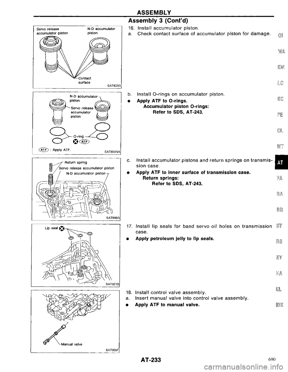 NISSAN PRIMERA 1996 Service Repair Manual 690 NISSAN PRIMERA 1996 Service Repair Manual 690