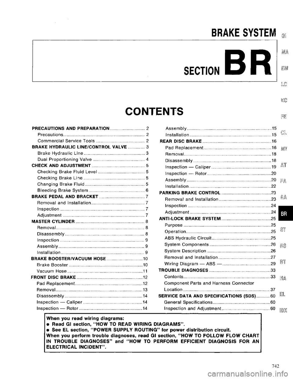 NISSAN PRIMERA 1996  Service Repair Manual 742 