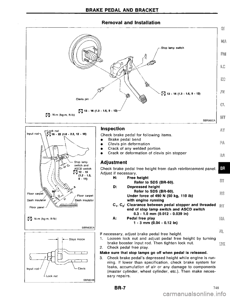 NISSAN PRIMERA 1996 Service Repair Manual 748 NISSAN PRIMERA 1996 Service Repair Manual 748