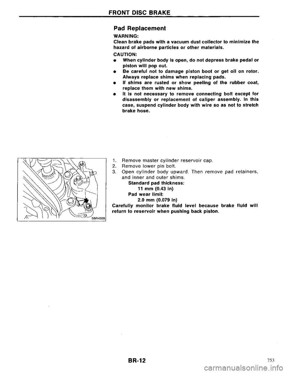 NISSAN PRIMERA 1996 Service Repair Manual 753 NISSAN PRIMERA 1996 Service Repair Manual 753