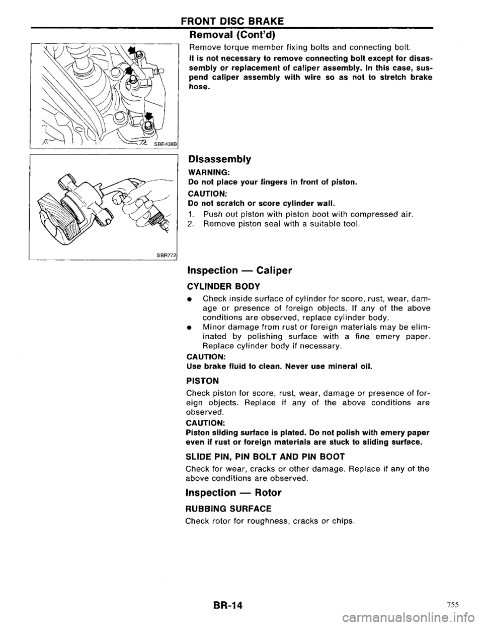 NISSAN PRIMERA 1996 Service Repair Manual 755 NISSAN PRIMERA 1996 Service Repair Manual 755