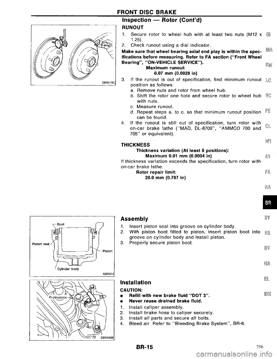 NISSAN PRIMERA 1996 Service Repair Manual 756 NISSAN PRIMERA 1996 Service Repair Manual 756