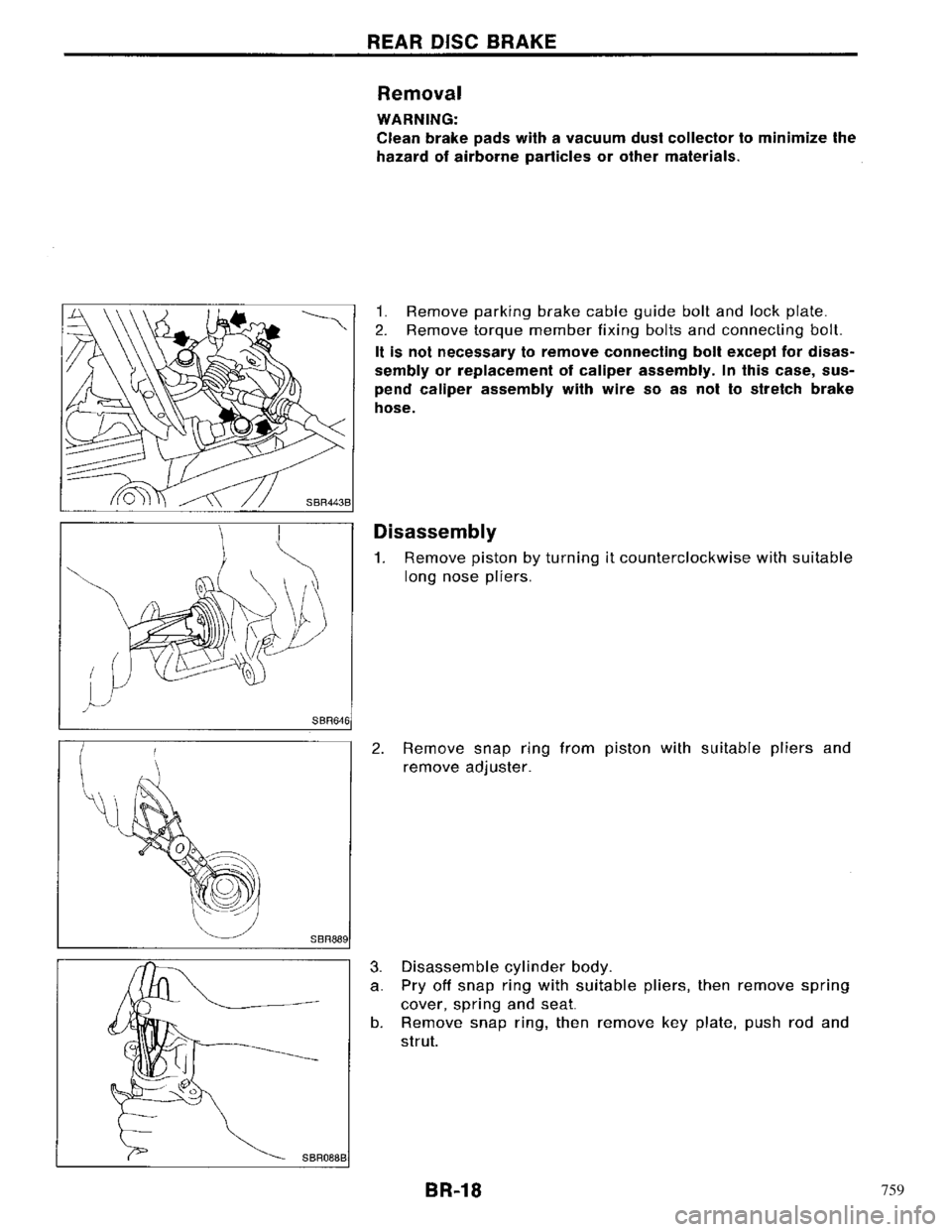 NISSAN PRIMERA 1996 Service Repair Manual 759 NISSAN PRIMERA 1996 Service Repair Manual 759