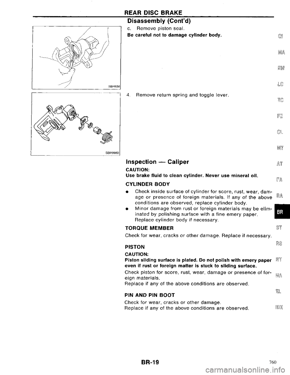 NISSAN PRIMERA 1996 Service Repair Manual 760 NISSAN PRIMERA 1996 Service Repair Manual 760
