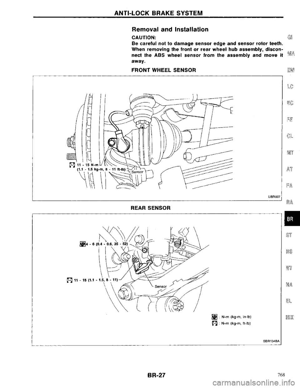 NISSAN PRIMERA 1996 Service Repair Manual 768 NISSAN PRIMERA 1996 Service Repair Manual 768