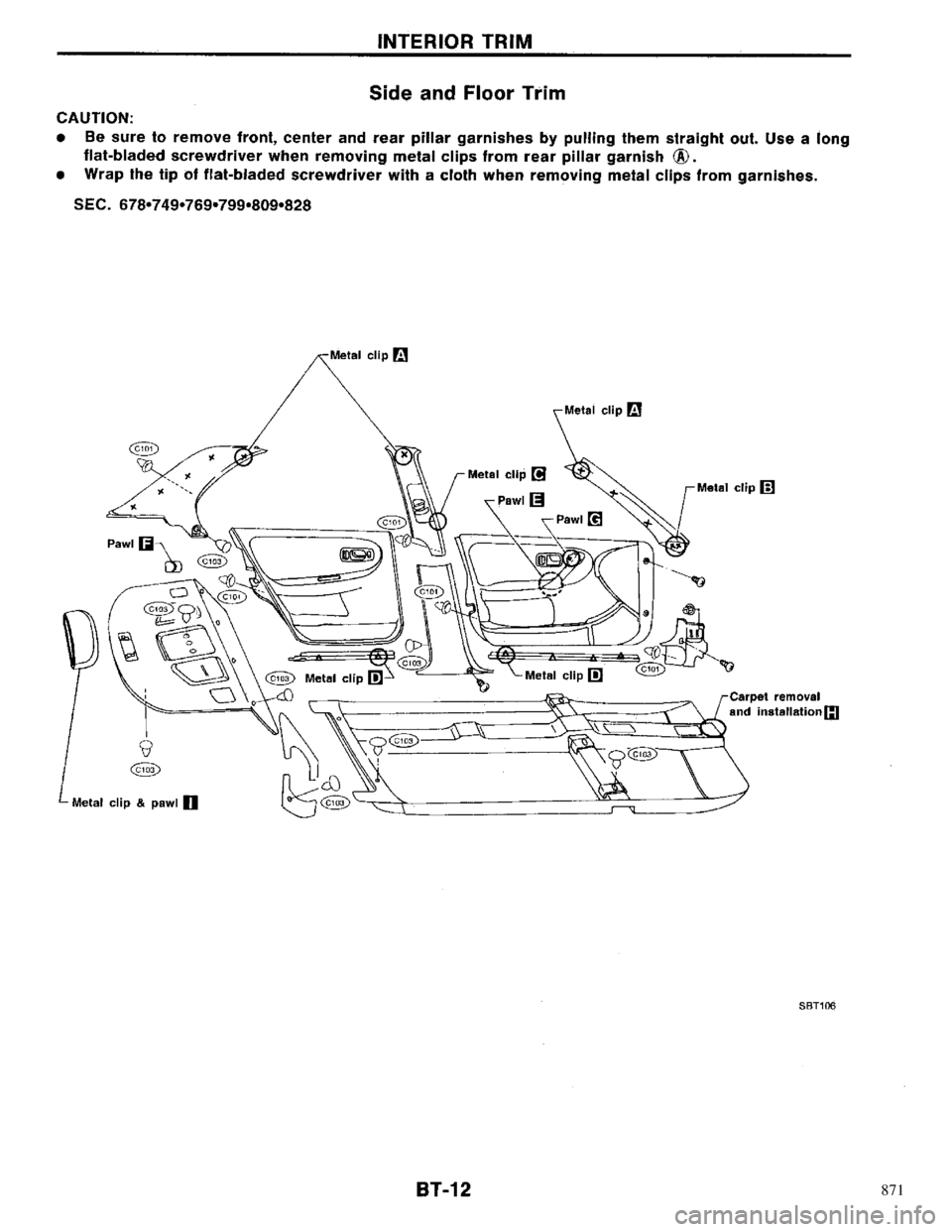 NISSAN PRIMERA 1996  Service Repair Manual 871 