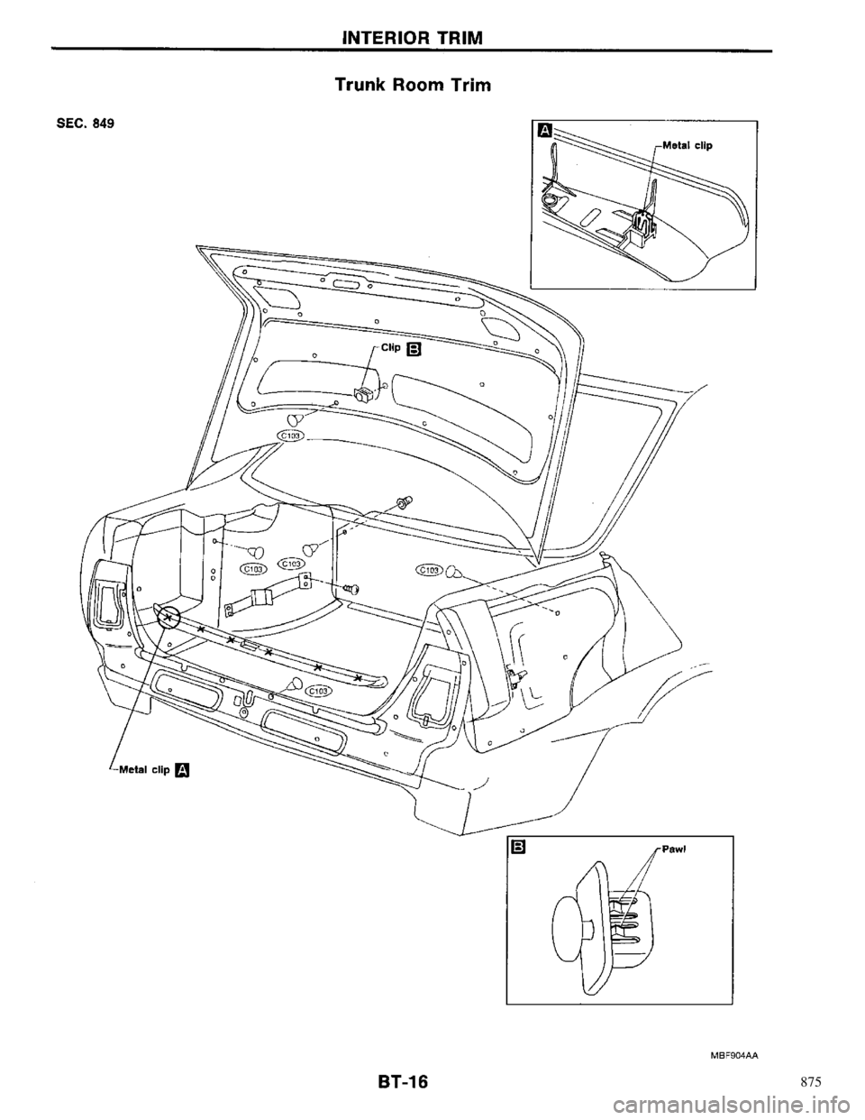 NISSAN PRIMERA 1996  Service Repair Manual 875 