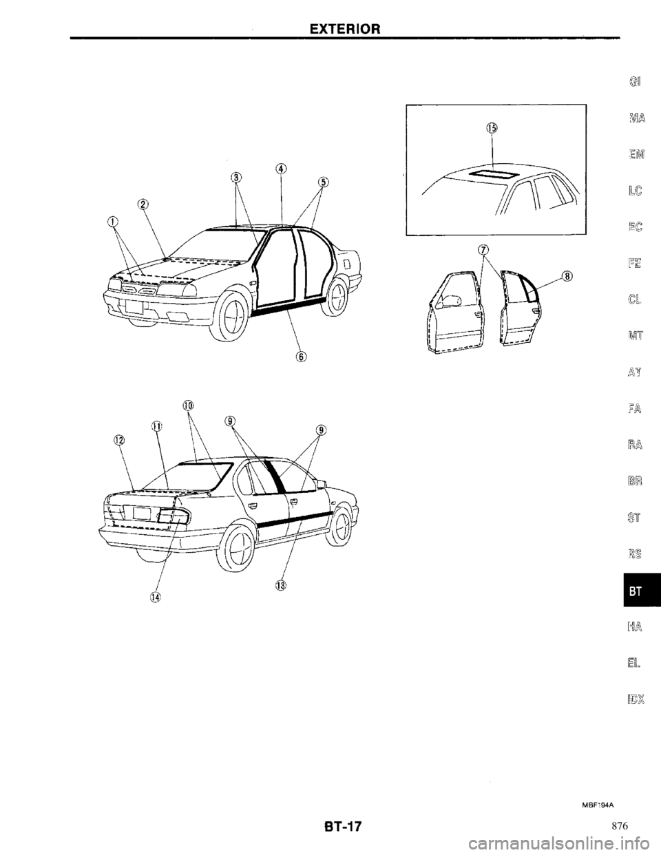 NISSAN PRIMERA 1996  Service Repair Manual 876 