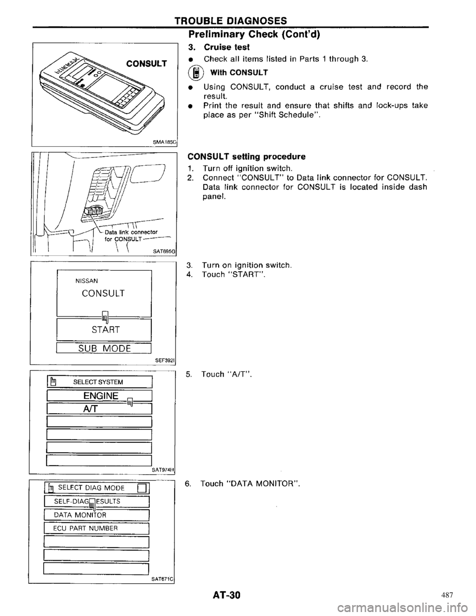 NISSAN PRIMERA 1996  Service Owners Guide 487 