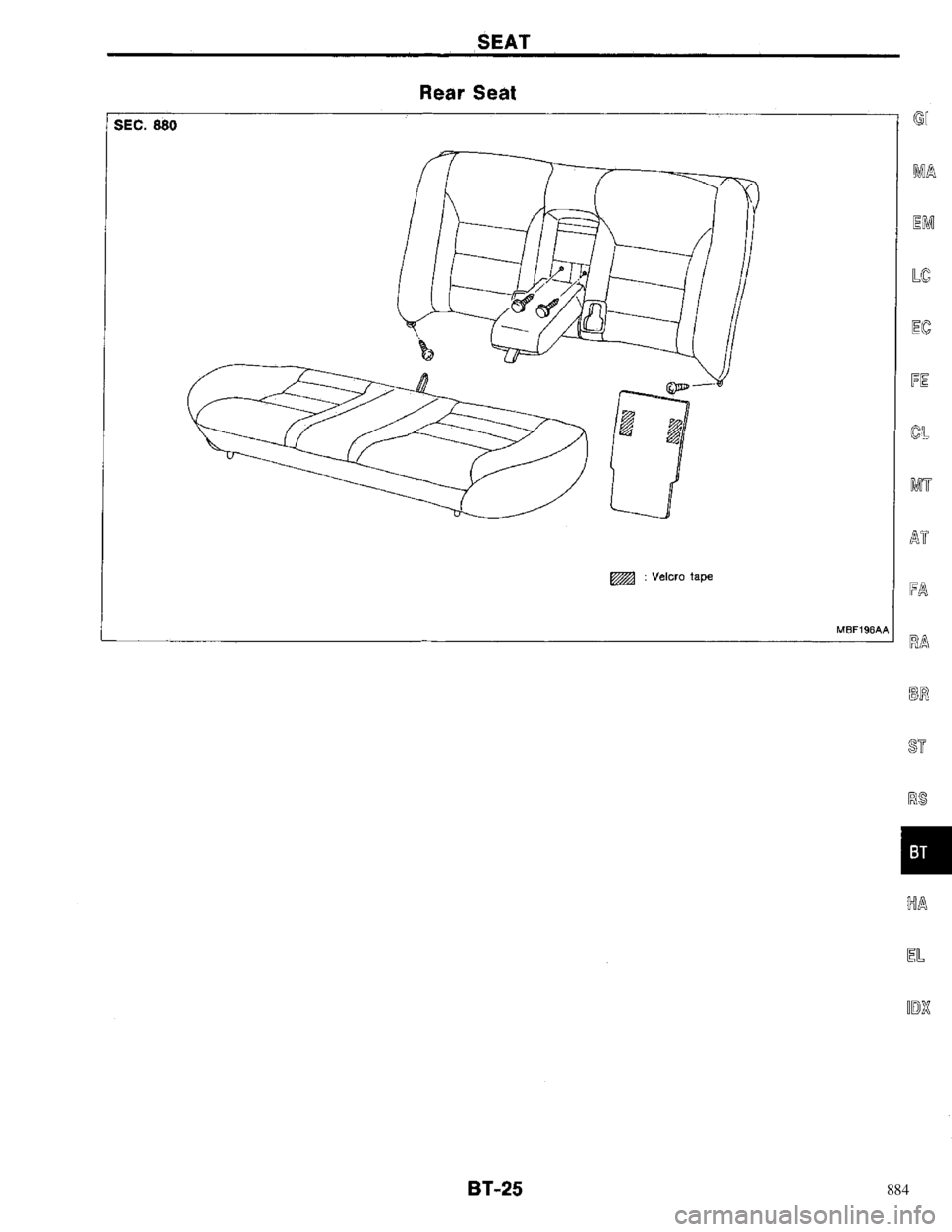 NISSAN PRIMERA 1996  Service Repair Manual 884 