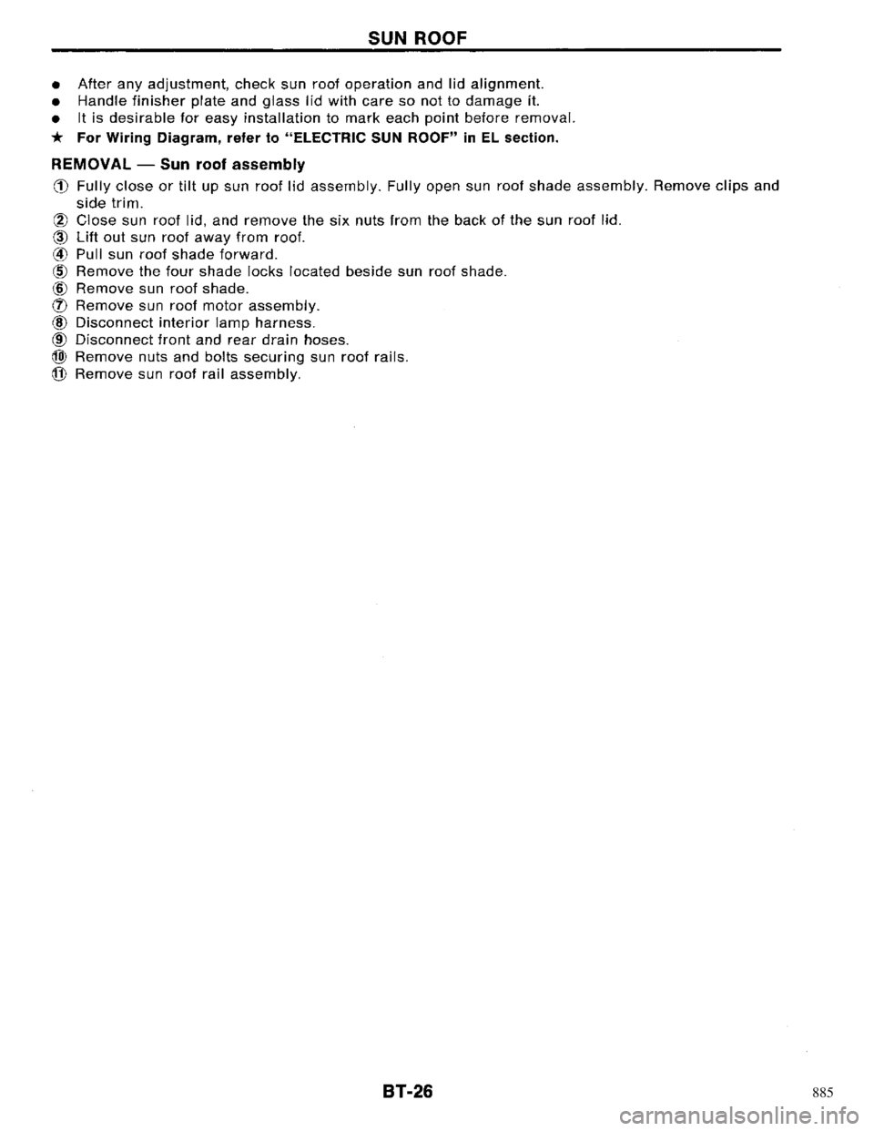 NISSAN PRIMERA 1996  Service Repair Manual 885 