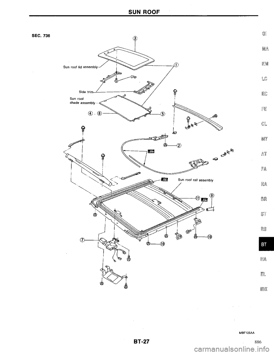 NISSAN PRIMERA 1996  Service Repair Manual 886 