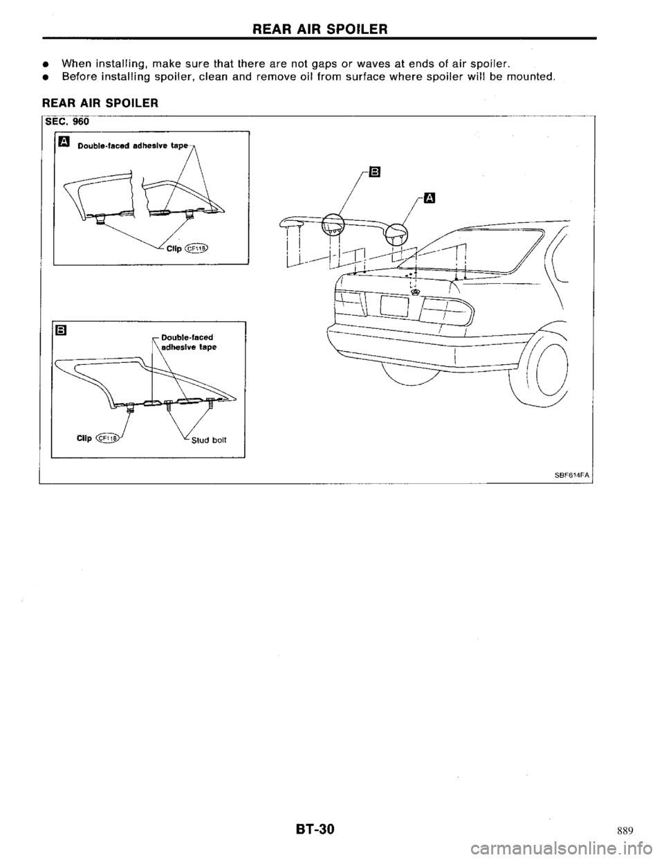 NISSAN PRIMERA 1996  Service Repair Manual 889 