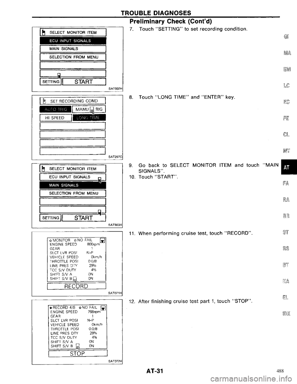NISSAN PRIMERA 1996  Service Owners Guide 488 
