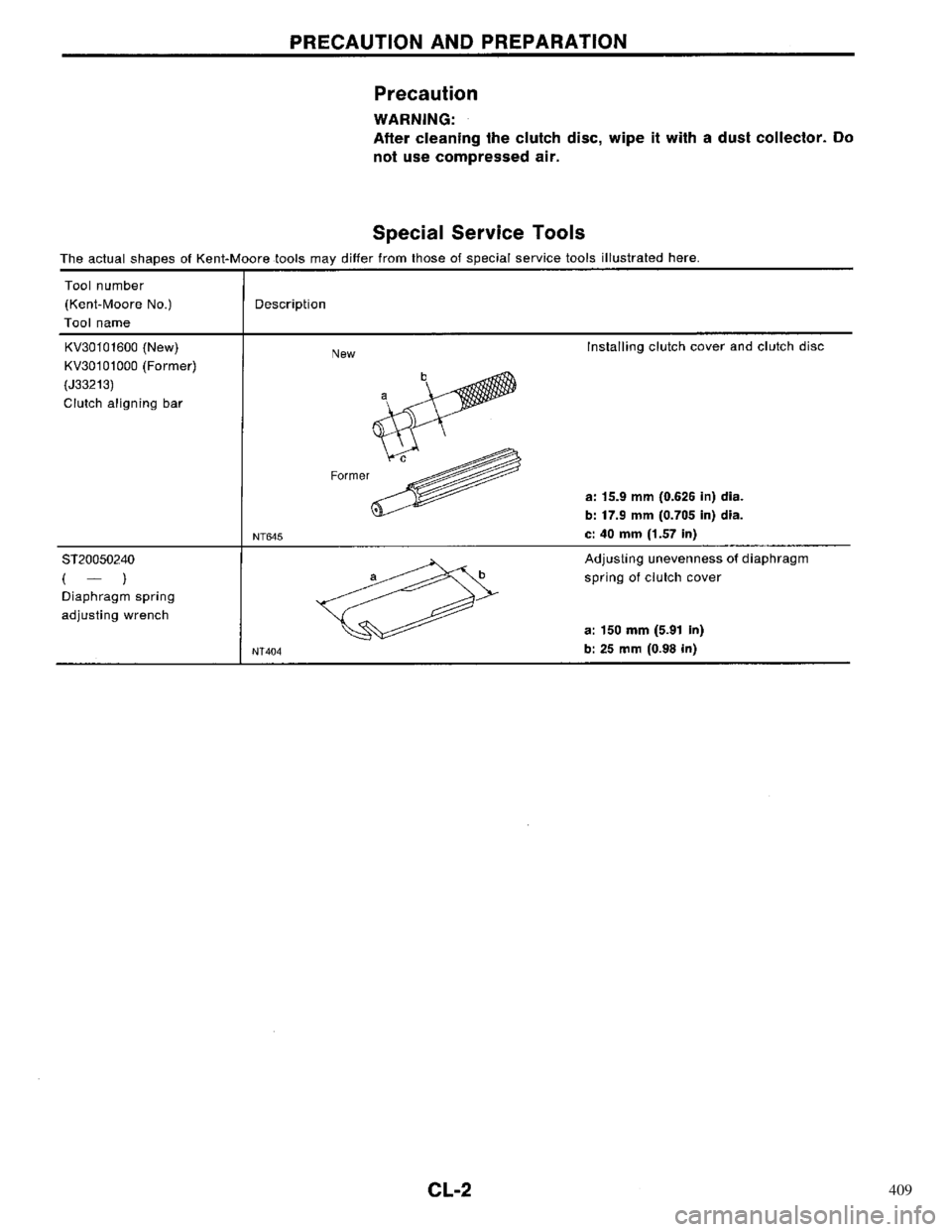 NISSAN PRIMERA 1996 Service Repair Manual 409 NISSAN PRIMERA 1996 Service Repair Manual 409
