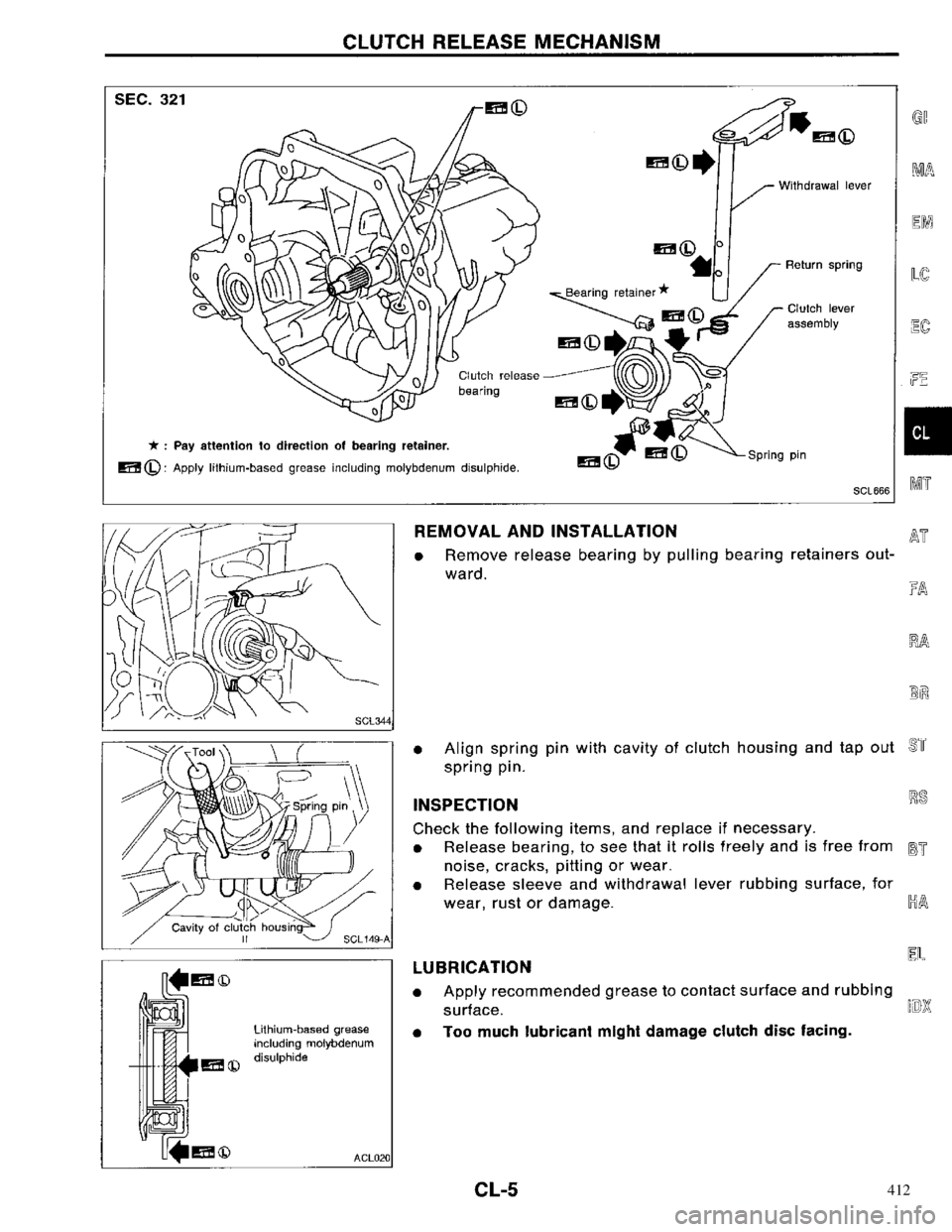 NISSAN PRIMERA 1996 Service Repair Manual 412 NISSAN PRIMERA 1996 Service Repair Manual 412